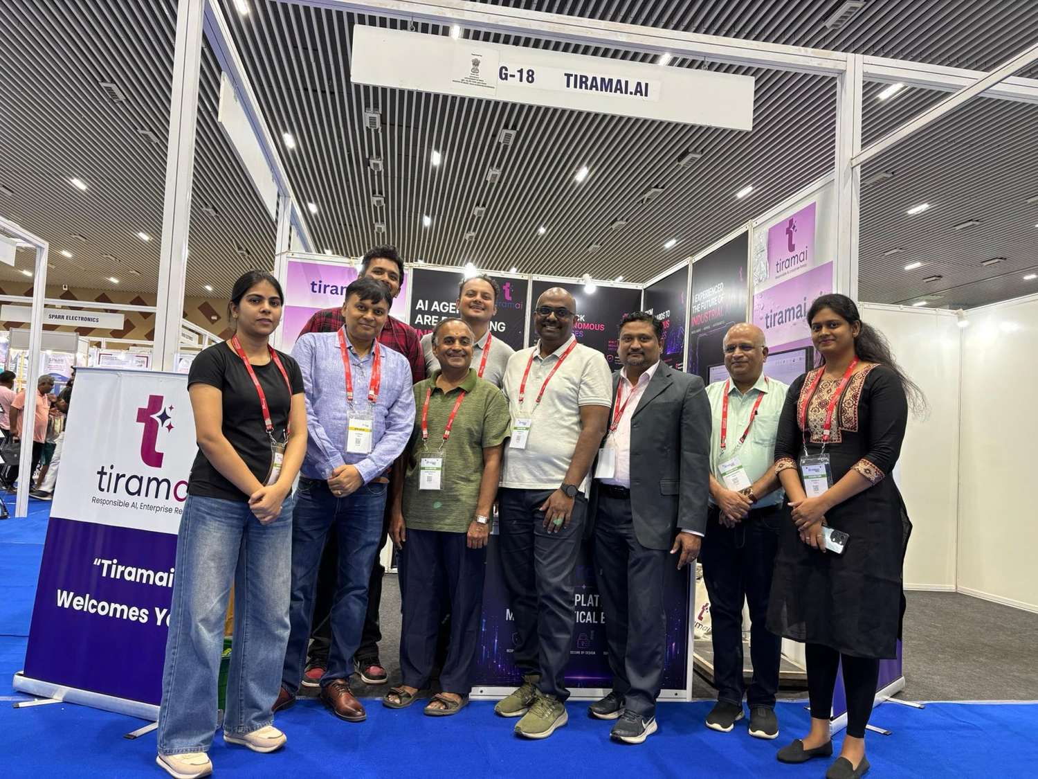 The tiramai team at stall G-18, Bharat AI Expo 2026